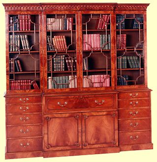 George III Secretaire Breakfront 
        Bookcase
