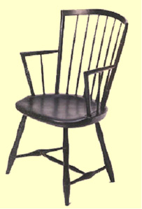 Rod-Back Windsor Chair Adaptation w/Tenoned Arm