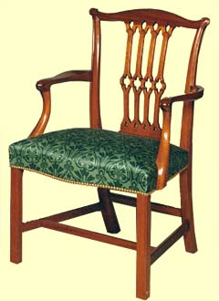 Chippendale Style Gothic Dining Arm Chair  
