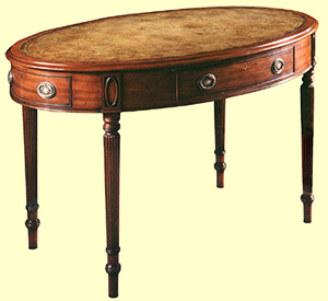 Mahogany Oval Writing Table