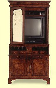 George I Style Secretaire TV Cabinet